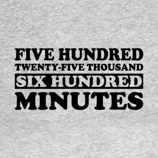 Five Hundred Twenty-five Thousand Six Hundred Minutes Rent T-Shirt